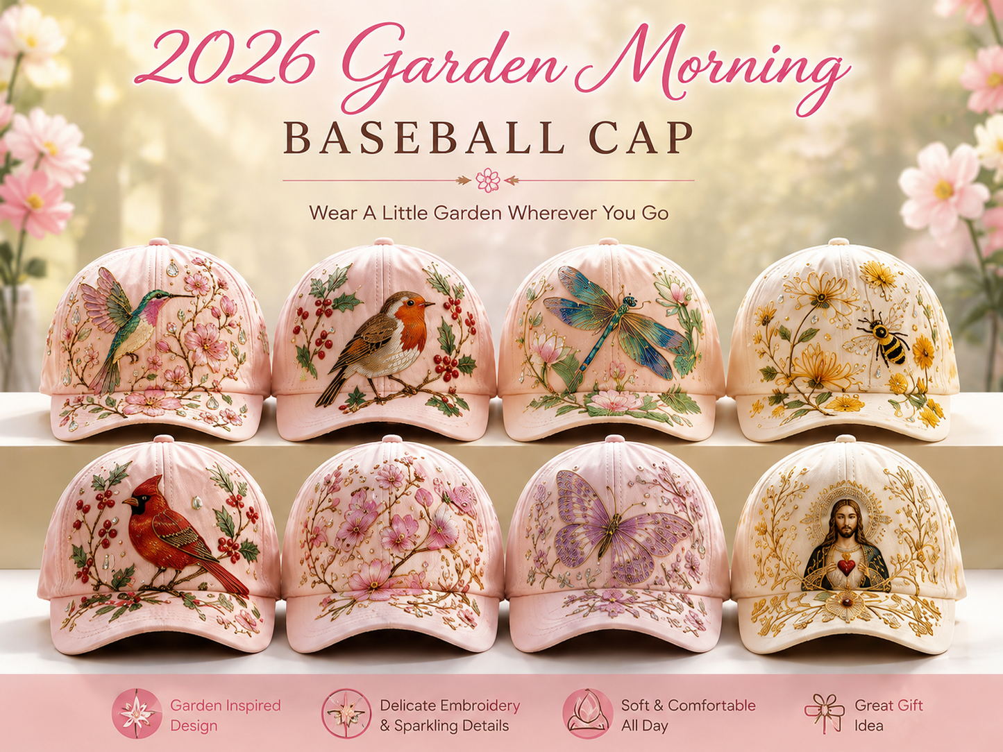 🌸2026 Garden Morning Baseball Cap