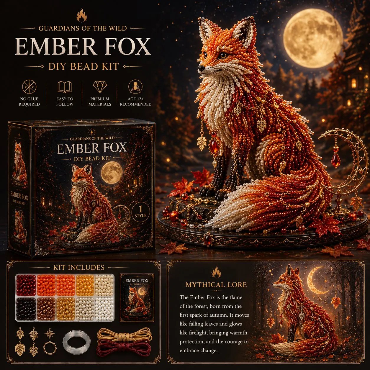 🎁3D Animal Guardian DIY Bead Kit Collection