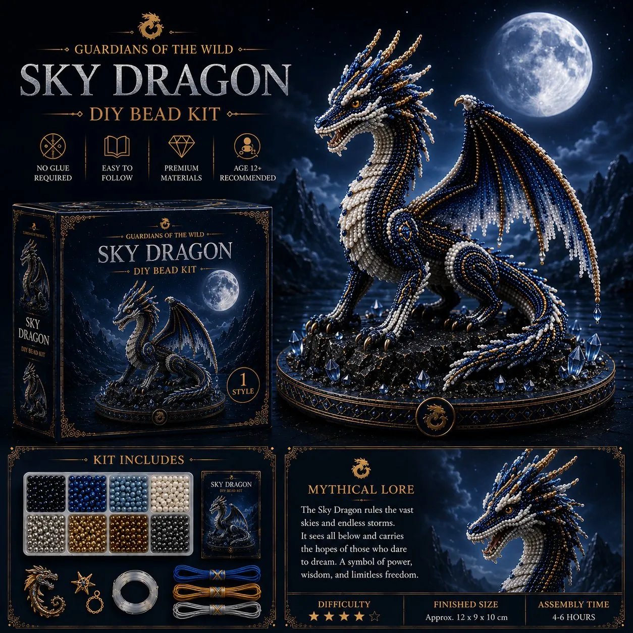 🎁3D Animal Guardian DIY Bead Kit Collection