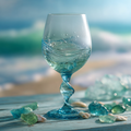 🔥🔥New Year--🌊🍷 Ocean Wave Sea Glass Wine Glass