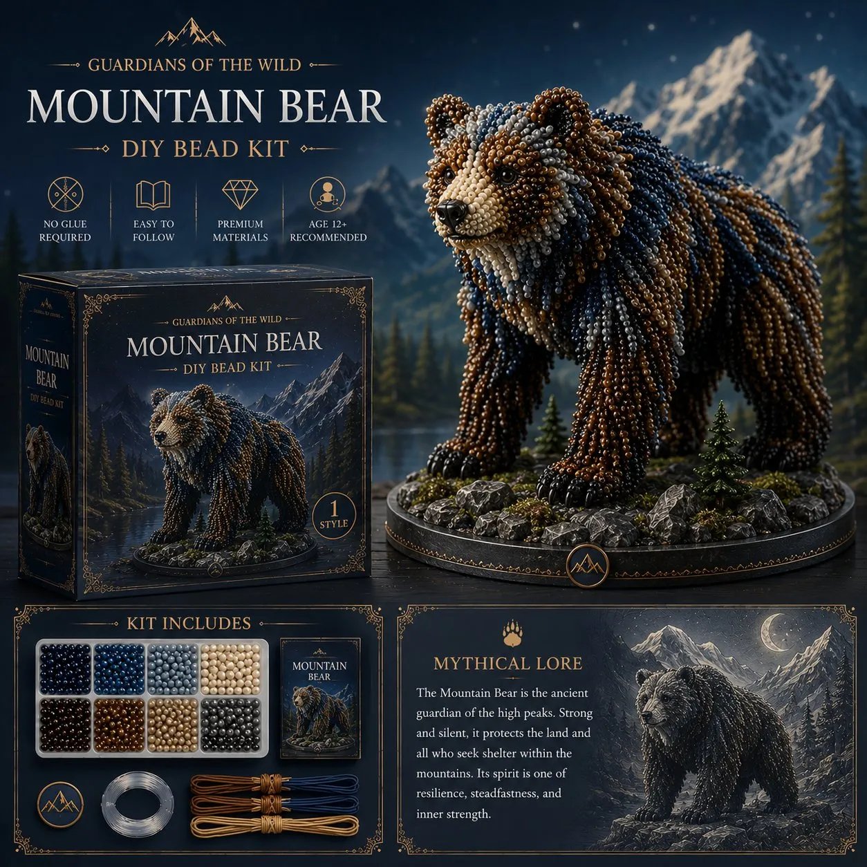 🎁3D Animal Guardian DIY Bead Kit Collection
